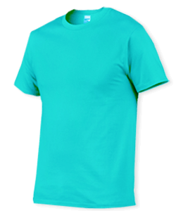 Bright blue color round neck t-shirt