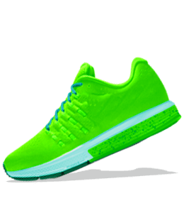 Bright green color sport shoe