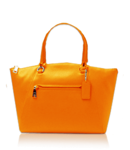 Bright orange color handbag