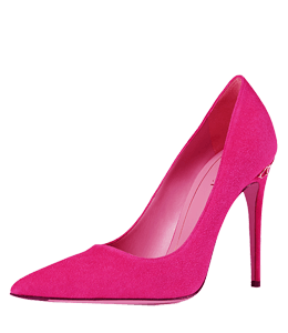 Bright pink color high heel footwear