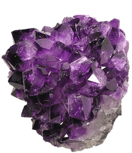Bright violet or purple Purpurite stone