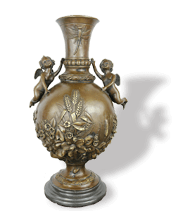 Bronze designer vase