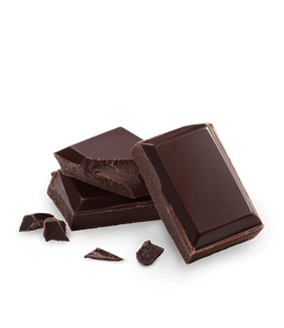 Brown chocolate peices