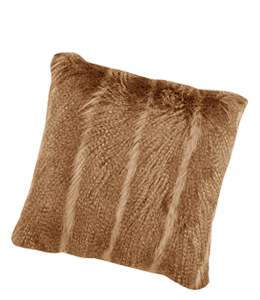 Brown color hairy cushion