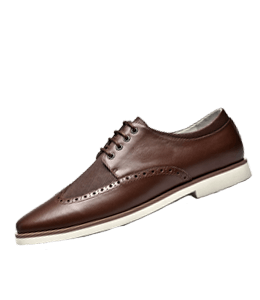 Brown color leather formal shoe