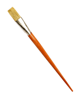 Brown color paint brush for canvas