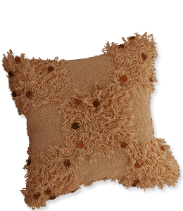 Brown color thread cushion for home