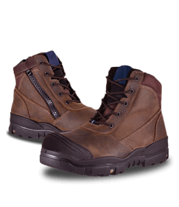 Brown safety shoes