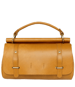Brown yellow hand bag for women