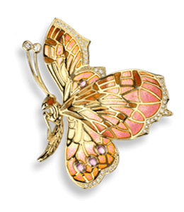 Butterfly shape brooch