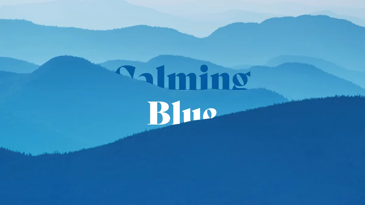 Calming blue color - cover photo