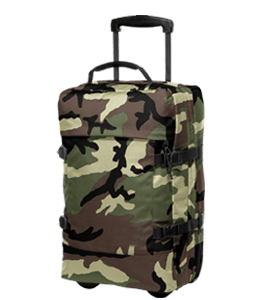 Camouflage print travel trolley