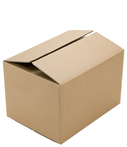 Cardboard box for packing