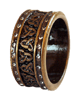 Carved copper fashion bangle