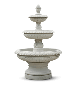 Carved marble fountain