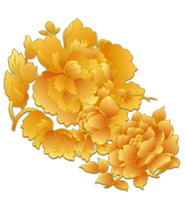 Chinese yellow flowers painting
