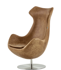 Comfortable brown leather lounge chair
