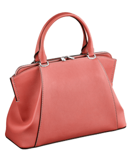 Coral colored large handbag