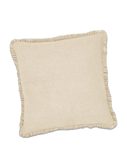 Cotton fabric cream color cushion