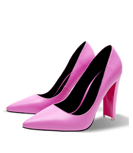 Cute pink color high heel footwear