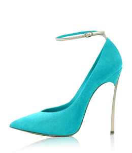 Cyan color stiletto heel for ladies