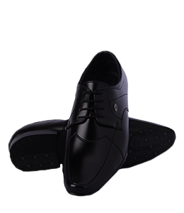 Dark black color formal men shoes
