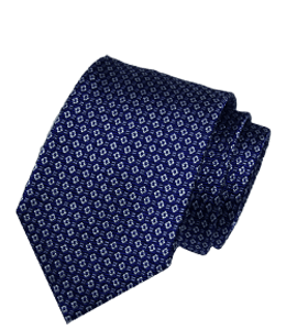 Dark blue color self print tie