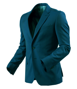 Dark blue-green blazer for men