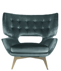 Dark blue-green sofa chair