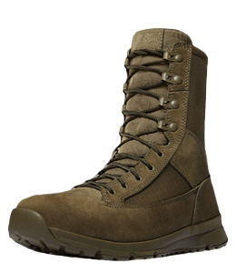 Dark brown color combat boot for