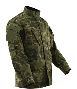 Dark green camouflage army or military shirt