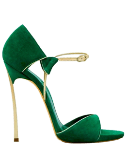 Dark green color heels for women