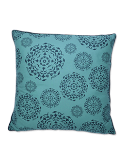 Light green color printed cushion for home