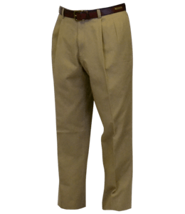 Dark khaki-colored pants