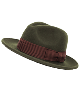 Dark olive green colored Stetson hat