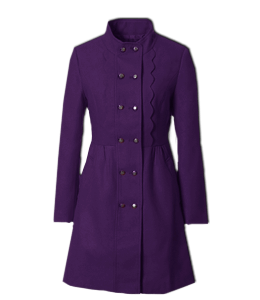 Dark purple color ladies overcoat