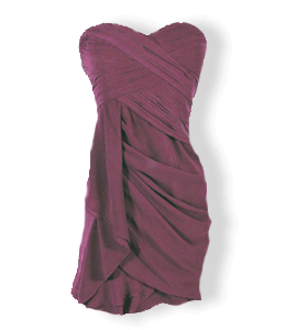 Dark purple color short dress