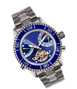dark steel blue color watch