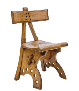 Decorative chair of oak wood