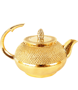 Decorative golden kettle