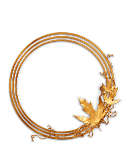 Decorative maple leaf frame