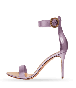 Delicate light purple color high heel footwear