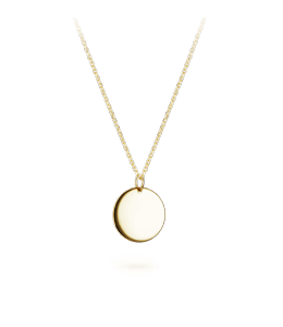 Delicate round pendant with chain