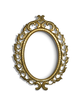 Designer brass frame for mirror