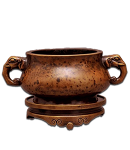 Designer copper pot with elephant face handle