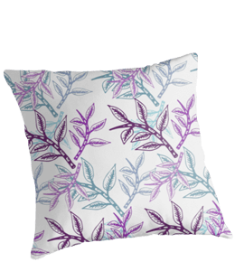 Different color of leaves on white cushion
