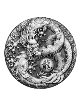 Dragon on silver coin
