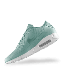 Dull blue-green sports shoe