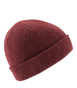 Dull heather red color beanie cap