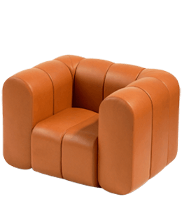 Dull orange color sofa chair